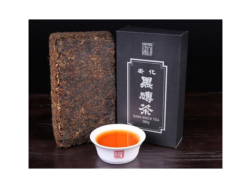 湖南老字号安化黑茶 白沙溪2011年经典复刻黑砖茶380g